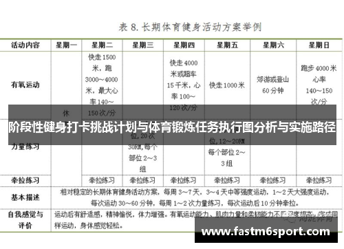 阶段性健身打卡挑战计划与体育锻炼任务执行图分析与实施路径